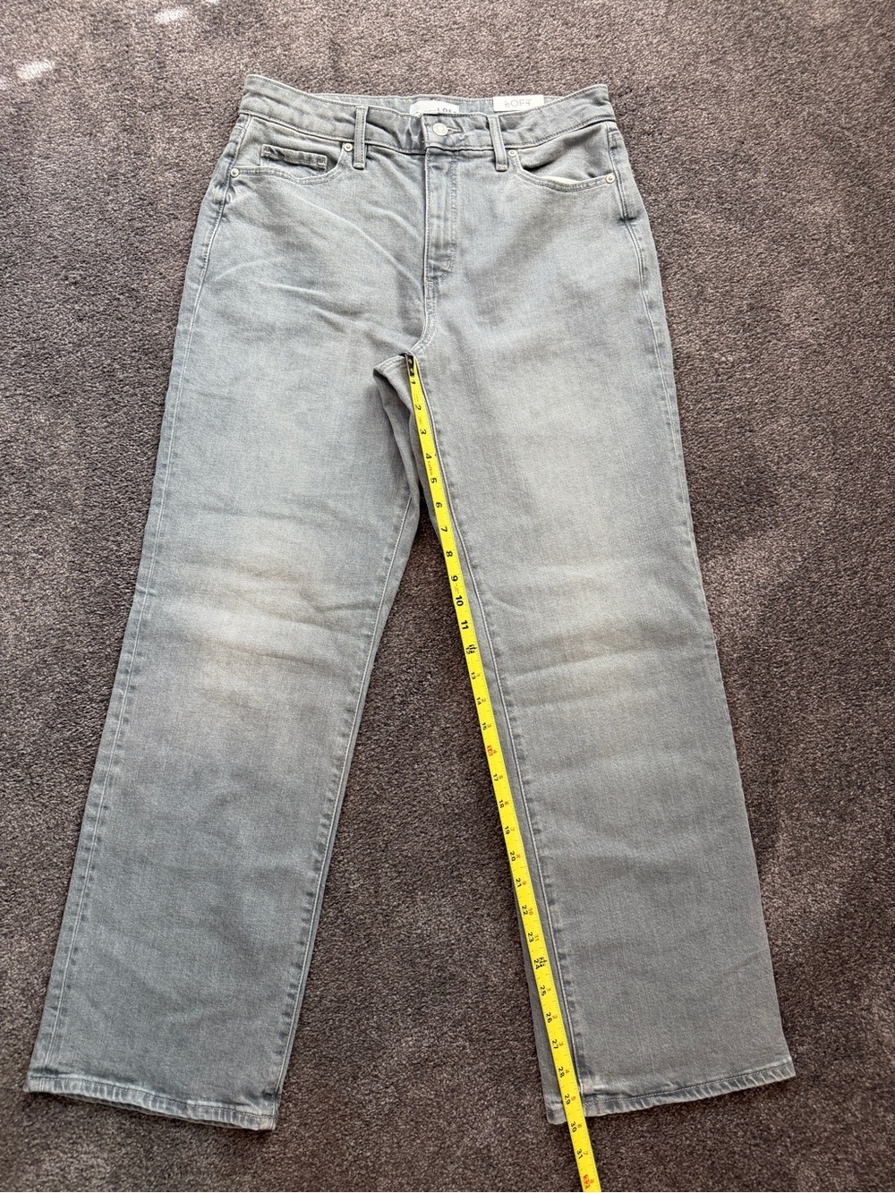 LOFT Straight Leg Jeans in Light Gray